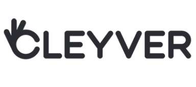 Logo de Cleyver avec un symbole de main et le nom en lettres stylisées.